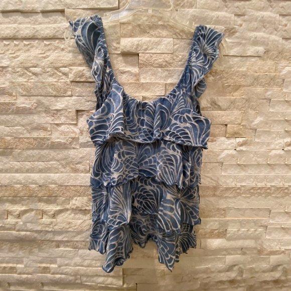 EXPRESS SLEEVELESS RUFFLED TOP - Size: M - Picture 4 of 4